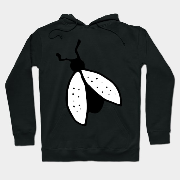 Black and White Flies Hoodie by Jacqueline Hurd